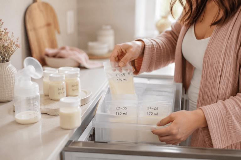 Moedermelk bewaren in de koelkast en vriezer